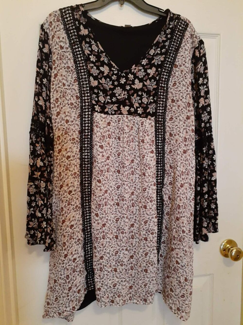 EST 1946 Boho Long Sleeve Babydoll Dress
